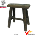 Chinese Handmade Rectangular Rustic Wooden White Stool